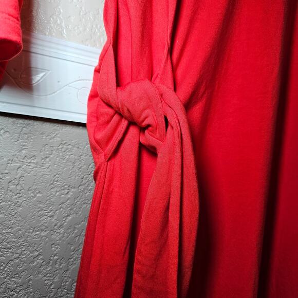 Tommy Bahama Womens Dress Tie Side Sleeved Preppy Summer Orange Large Midi Large - Picture 6 of 13